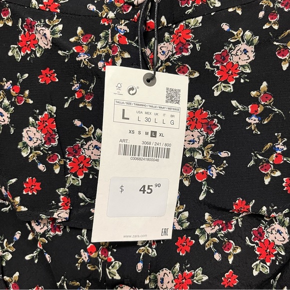NWT ZARA Tiered Floral Skirt - Picture 7 of 7
